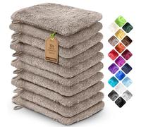 NatureMark Paquete de 10 Manoplas de Lavado de Tejido de Rizo, paños de Lavado, 100% algodón, Arena Beige, 15 x 21 cm