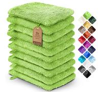 NatureMark Paquete de 10 Manoplas de Lavado de Tejido de Rizo, paños de Lavado, 100% algodón, Manzana Verde, 10, 15 x 21 cm