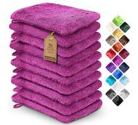 NatureMark Paquete de 10 Manoplas de Lavado de Tejido de Rizo, paños de Lavado, 100% algodón, Rosa, 15 x 21 cm