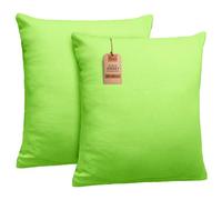 NatureMark Pack de 2 Fundas de Almohada de Jersey Almohada para Dormir de Lado Almohada para el Cuello Muchos tamaños y Colores Oeko-Tex (80 x 80 cm, Verde Manzana)