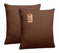 NatureMark Pack de 2 Fundas de Almohada para Dormir de Lado Almohada para el Cuello Muchos tamaños y Colores Oeko-Tex (40 x 40 cm, marrón Chocolate)