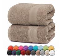 NatureMark Paquete de 2 Toallas de baño de 70 x 140 cm, Toalla de Ducha en Paquete Doble, Color: Arena/Beis