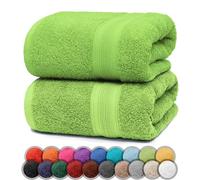 NatureMark Paquete de 2 Toallas de baño de 70 x 140 cm, Toalla de Ducha en Paquete Doble, Color: Manzana Verde
