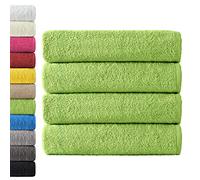 NatureMark Paquete de 4 Toallas de baño de 70 x 140 cm, Manzana Verde, 100% algodón