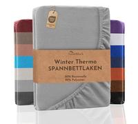 NatureMark Sábana bajera ajustable de forro polar térmico de invierno, en muchos colores y tamaños, 120 x 200 cm, color gris plateado