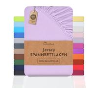 NatureMark Sábana Bajera Ajustable de Jersey, 100% algodón en Muchos tamaños y Colores, 120 x 200 cm, Crema/Natural