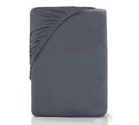 NatureMark Sábana Bajera de Microfibra, Suave y Transpirable, fácil de Limpiar, no Necesita Planchado, Colores Modernos, Color Antracita, 140 x 200 cm