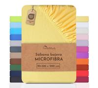 NatureMark sábana de Microfibra a Precio de Descuento! Muchos tamaños y Colores mercancía de Marca (sábana 90x200-100x200 cm, Amarillo)
