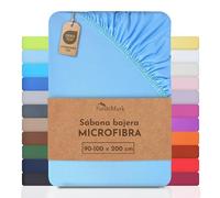 NatureMark sábana de Microfibra a Precio de Descuento! Muchos tamaños y Colores mercancía de Marca (sábana 90x200-120x200 cm, Azul Claro)