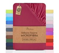NatureMark sábana de Microfibra a Precio de Descuento! Muchos tamaños y Colores mercancía de Marca (sábana 140x200-160x200 cm, Rojo Burdeos)