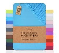 NatureMark sábana de Microfibra a Precio de Descuento! Muchos tamaños y Colores mercancía de Marca (sábana 90x200-100x200 cm, Turquesa)
