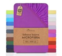 NatureMark Sábanas de Microfibra SPANNBET a un Precio Especial! Muchos tamaños y Colores artículos de Marca (120x200 cm, púrpura)