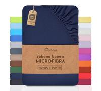 NatureMark Sábanas de Microfibra SPANNBET a un Precio Especial! Muchos tamaños y Colores de Marca (180x200-200x200 cm, Azul Marino)