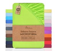 NatureMark Hojas SPANNBET de Microfibra a un Precio Especial! Muchos tamaños y Colores de Marca (180x200-200x200 cm, Verde Manzana)