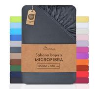 NatureMark - sábanas bajeras de Microfibra a Precio de ganga ¡Muchos tamaños y Colores de Marca (180x200-200x200 cm, Gris Antracita)