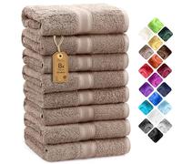 NatureMark Set de 8 Toallas de Mano - 100% Algodón - Toallas Absorbentes y Duraderas, Tamaño 50×100 cm, Arena Beige