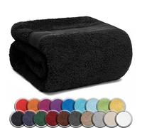 NatureMark - Toalla para Sauna (80 x 200 cm, 100 % algodón, 100 % algodón, Negro , 80 x 200 cm