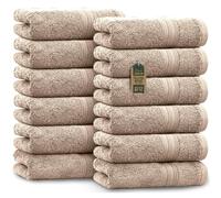 NatureMark Toallas, Arena, Pack de 12-30 x 50 cm