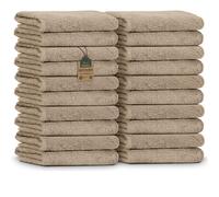 NatureMark Toallas de Invitado - Pack de 20 (30x50 cm), 100% Algodón, Certificadas Oeko-Tex, Suaves, Absorbentes y Fáciles de Cuidar - para Baño, Invitados & SPA - Beige/Arena
