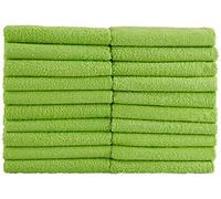 NatureMark Toallas de Invitado - Pack de 20 (30x50 cm), 100% Algodón, Certificadas Oeko-Tex, Suaves, Absorbentes y Fáciles de Cuidar - para Baño, Invitados & SPA - Verde Manzana