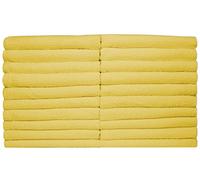 NatureMark Toallas de Invitado - Pack de 20 (30x50 cm), 100% Algodón, Certificadas Oeko-Tex, Suaves, Absorbentes y Fáciles de Cuidar - para Baño, Invitados & SPA - Amarillo