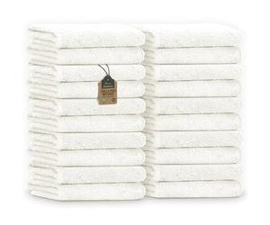 NatureMark Toallas de Invitado - Pack de 20 (30x50 cm), 100% Algodón, Certificadas Oeko-Tex, Suaves, Absorbentes y Fáciles de Cuidar - para Baño, Invitados & SPA - Crema/Natural