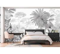 Naturempress Papel Pintado Pared 3D Papel Tapiz Blanco Y Negro Jungle Art Fotomurales 3D Tv Fondo Pared Dormitorio Murales Papel Tapiz Moderno