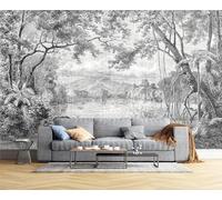 Naturempress Papel Pintado Pared 3D Papel Tapiz Blanco Y Negro Jungle Fotomurales 3D Tv Fondo Pared Dormitorio Murales Papel Tapiz Moderno