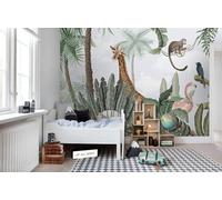 Naturempress Papel Pintado Pared 3D Papel Tapiz Jungle Animal Jirafa Fotomurales 3D Tv Fondo Pared Dormitorio Murales Papel Tapiz Moderno