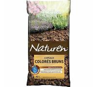 Naturen Le paillage copeaux colorés bruns EST : - Efficace contre la Pousse Des mauvaises herbes