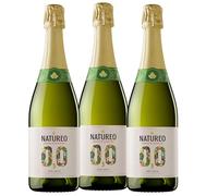 Natureo Sparkling Muscat 0,0% - Vino Espumoso Sin Alcohol, Pack 3 Botellas (75cl)