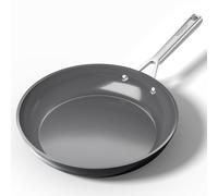 naturepan DiamondTitan Sartén Cerámica 28 cm, Antiadherente para Todas Cocinas, Sin PTFE PFAS PFOA, Aptas para Horno, Lavavajillas con Mango que Permanece Frío (Gris)