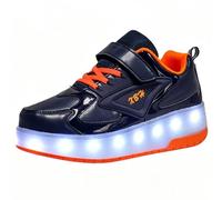 Naturepanda Zapatos de Dos Ruedas Luminosas para Niños,Patines con Ruedas LED Brillantes,Zapatillas con Ruedas,Zapatillas Patines,Recargables por USB,2 en 1 Modo Caminar y Modo Patinar,Transpirable