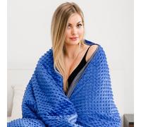 Nature's Answer Manta con peso de alta calidad para adultos de 6,8 kg, manta con peso individual para aliviar la ansiedad y el estrés, manta de enfriamiento pesada con funda extraíble, manta