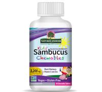Natures Answer - Pastillas masticables de saúco para niños, 45 unidades