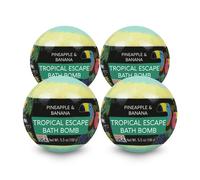 Nature's Beauty Tropical Escape Pineapple & Coconut Scente Bao Bomba de mltiples paquetes Multi -paquete - Bomba de lujo de lujo hecha a mano natur