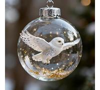 Nature's Birds Crystal Glass Ornament Gift Set, Cardinal Bird Glass Christmas Tree Ornaments, Wild Bird Wonders Crystal Ornament Collection, for Xmas Tree Memorial Gifts (#F)