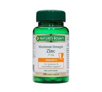 Nature's Bounty Zinc Maximum Strength 25 mg 100 coated tablets