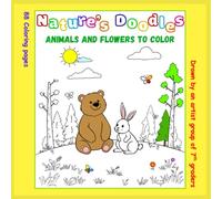 Nature's Doodles: Animals and Flowers to Color: A Fun Nature Coloring Book with Animals and Flowers, Drawn by 7th Grade Artists