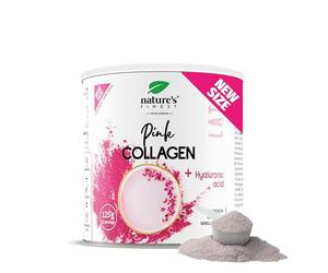 Nature's Finest by Nutrisslim Colágeno Pink Latte - Ácido Hialurónico y Biotina - Suplemento para Piel, Cabello y Uñas - Vainilla y Coco