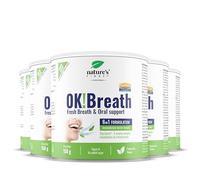 Nature's Finest OK!Breath, Fórmula Natural 6 en 1 para Aliento Fresco y Duradero con DigeZyme®, Elimina Mal Aliento y Mejora la Higiene Bucal, 5 x 150 g