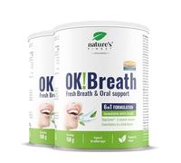 Nature's Finest OK!Breath, Fórmula Natural 6-en-1 para Aliento Fresco y Duradero, DigeZyme®, Elimina Mal Aliento y Mejora la Higiene Bucal, 150g