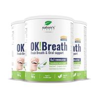 Nature's Finest OK!Breath, Fórmula Natural 6-en-1 para Aliento Fresco y Duradero, DigeZyme®, Elimina Mal Aliento y Mejora la Higiene Bucal, 150g