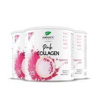Nature's Finest Pink Latte Collagen, Latte en Polvo 375 g (Paquete de 3) | latte rosa con colágeno y ácido hialurónico - sabor vainilla y coco - color natural de remolacha - endulzado con eritritol