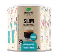 Nature's Finest Sl!m Coffee - Café Arábico Soluble Vegano de Primera Calidad en Polvo - Sabor Rico y Agradable - con Guaraná y Extracto de Alcachofa - Sin Azúcares Añadidos