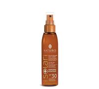 Nature's - iSolari - Aceite solar en aerosol facial y cuerpo SPF 30, protección solar, aceite de spray corporal, ideal también para el cabello, 150 ml