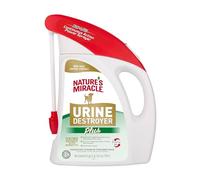 Nature's Miracle Destructor de orina Plus para perros con pulverizador Flip & Go, 64 onzas, fórmula enzimática para perros que elimina los líos de orina de perros duros y residuos amarillos y