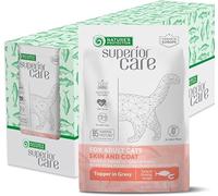 NATURE'S PROTECTION Comida húmeda para gatos Superior Care sin cereales, con taurina y mucha proteína para pieles saludables, piel y sistema inmunológico, paquete grande de comida húmeda para gatos