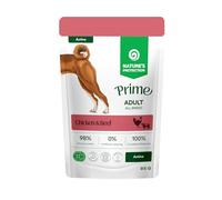 Nature's Protection Prime Porciones de comida húmeda para perros adultos activos, fórmula de alta energía, comida para perros en salsa, sin azúcar ni cereales, con pollo y ternera, 12 x 85 g