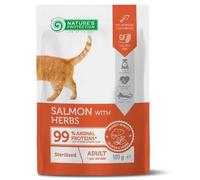 Nature's Protection Sterilised Adult Salmón con Hierbas Pouch Gatos 100 gr